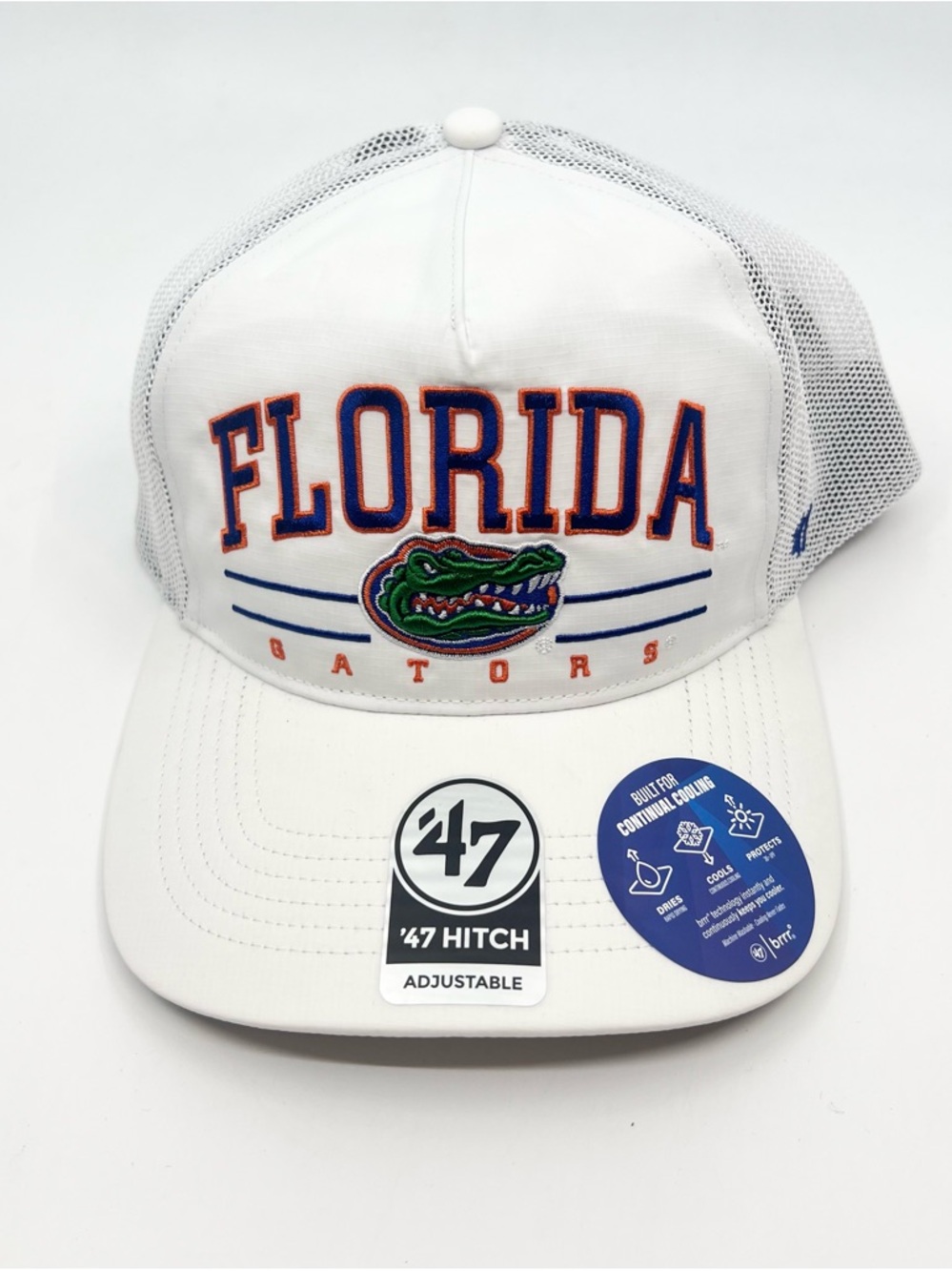 Florida Gators NCAA '47 Brand White Brrr Mesh Adjustable Snapback Hat BRAND NEW